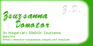 zsuzsanna domotor business card